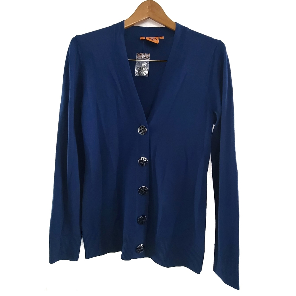 Tory Burch Blue Cardigan Sweater